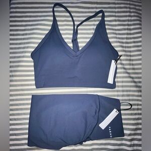 Paragon Fitwear RecStretch SculptSeam Plus Legging + Legend Brami in Suede Sz M